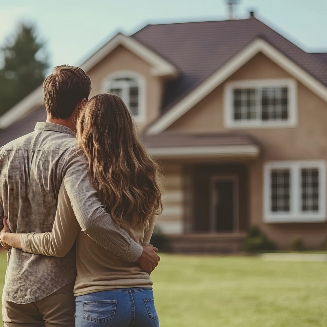 First time home buyer A first time home buyer couple, buy a house in summer in Metro Vancouver